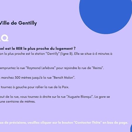 Paris Gentilly Appartement Tout Equipe - Rer B ภายนอก รูปภาพ