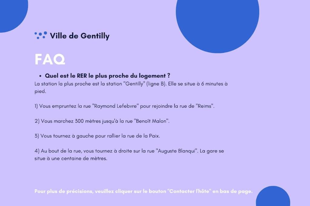 Paris Gentilly Appartement Tout Equipe - Rer B ภายนอก รูปภาพ